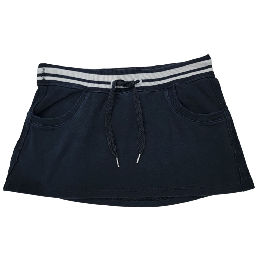Vintage Lululemon Athletic Skirt Preppy Tennis-core Black Ivory Striped Y2K Sz 6